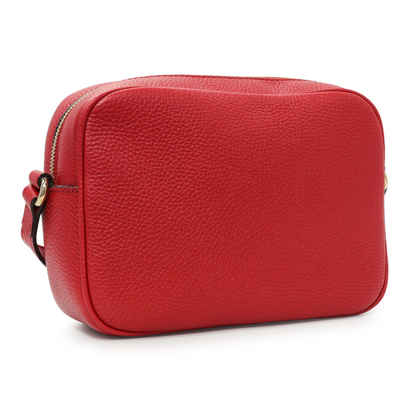 Exclusive Gucci Red Pebbled Calfskin Small Soho Disco Bag — Side View