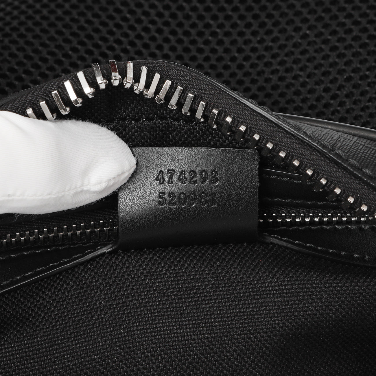 Exclusive Gucci Black Soft GG Supreme Monogram Web Belt Bag — Lifestyle View