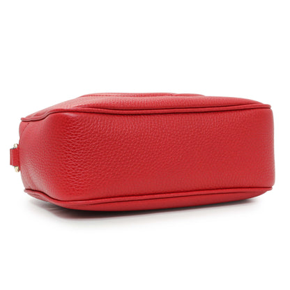 Exclusive Gucci Red Pebbled Calfskin Small Soho Disco Bag — Back View