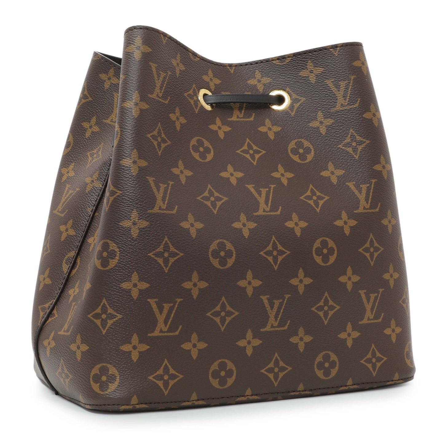 Exclusive Louis Vuitton Black Monogram Neonoe MM — Side View