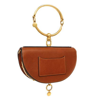 Exclusive Chloe Brown Calfskin Small Nile Bracelet Minaudiere Bag — Side View