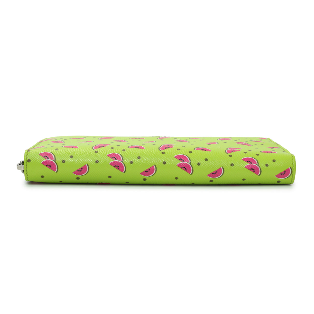 Exclusive Prada Watermelon Print Saffiano Zip Around Wallet — Back View