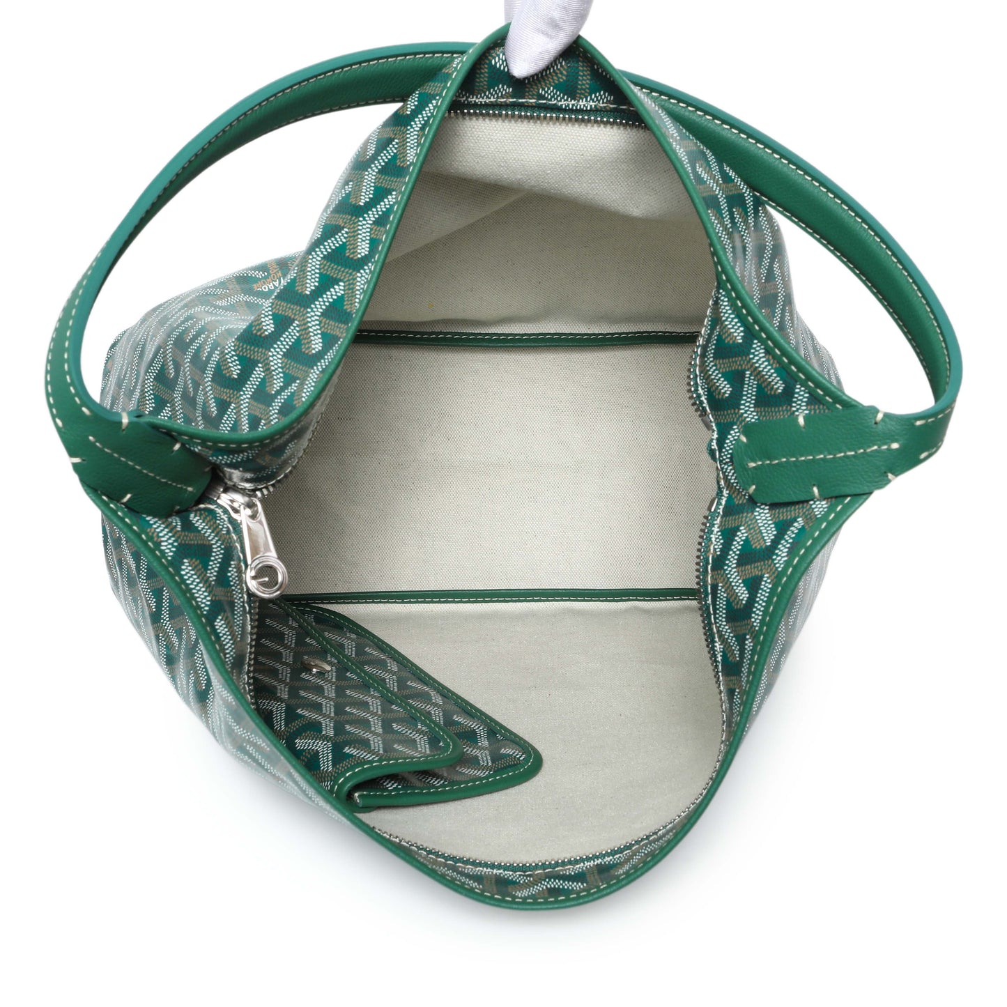 Exclusive Goyard Green Goyardine Boheme Hobo — Top View