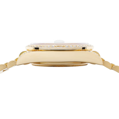 Exclusive Rolex 18K Yellow Gold Diamond Day-Date President 18038 — Back View