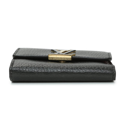 Exclusive Louis Vuitton Black Taurillon Capucines XS Wallet — Back View