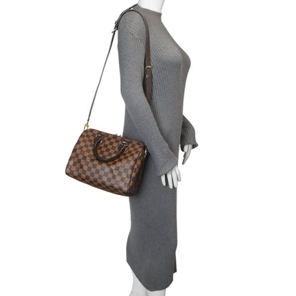 Exclusive Louis Vuitton Damier Ebene Speedy Bandouliere 25 — Alternate View 11