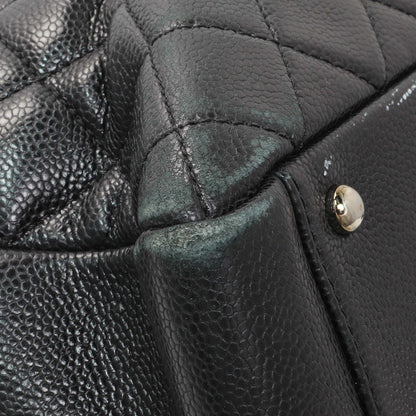 Exclusive Chanel Black Quilted Caviar XL Grand Shopping Tote GST — Top View