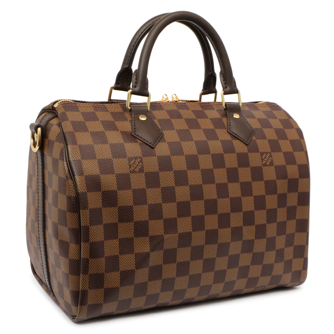 Exclusive Louis Vuitton Damier Ebene Speedy Bandouliere 30 — Side View