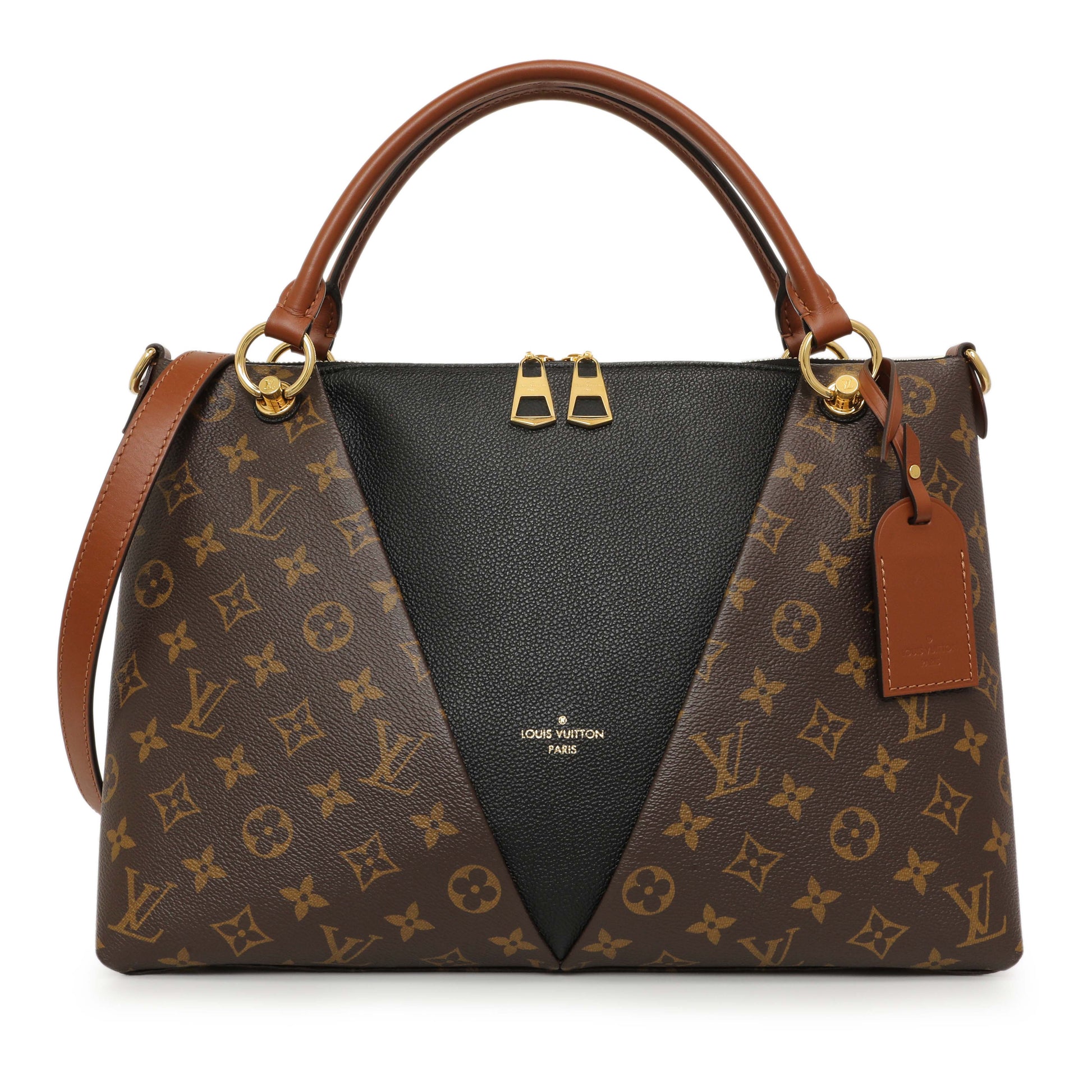 Exclusive Louis Vuitton Black Monogram V Tote MM — Front View