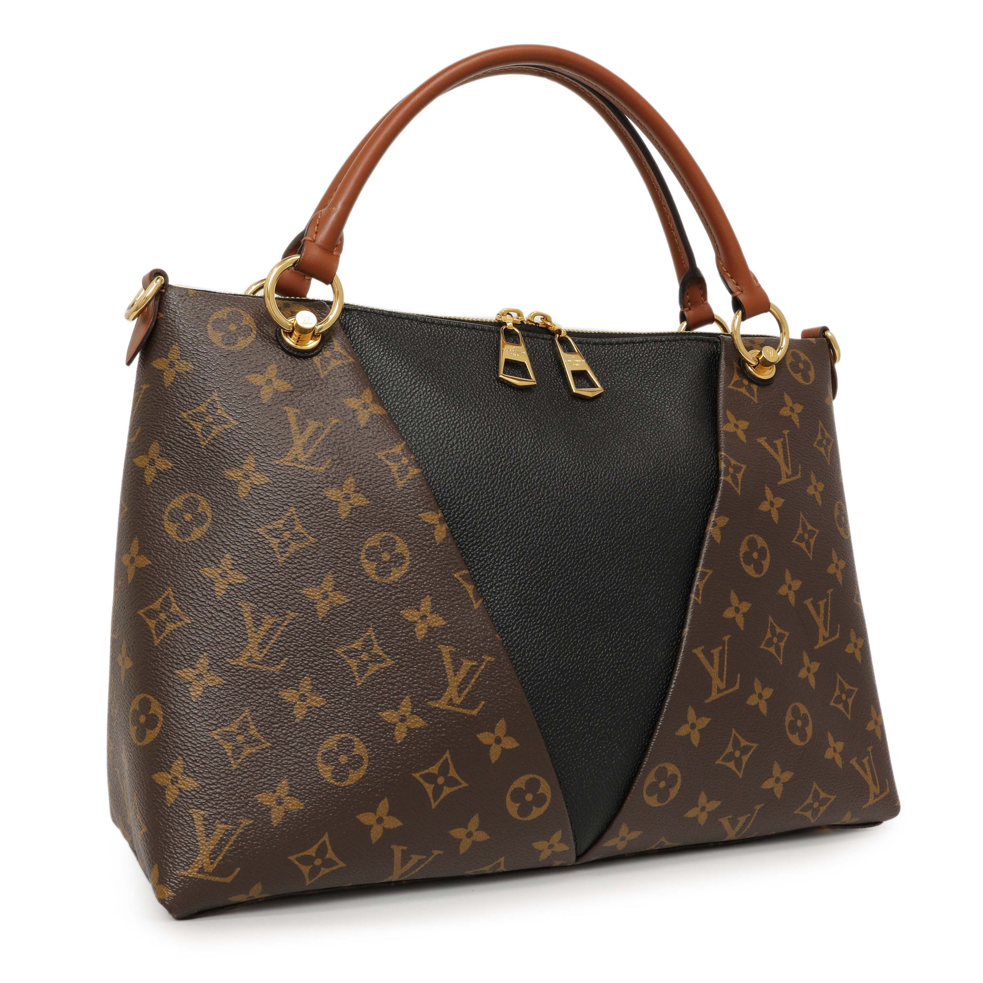 Exclusive Louis Vuitton Black Monogram V Tote MM — Side View