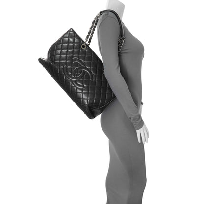 Exclusive Chanel Black Quilted Caviar XL Grand Shopping Tote GST — Alternate View 18