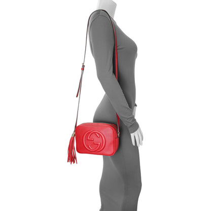 Exclusive Gucci Red Pebbled Calfskin Small Soho Disco Bag — Alternate View 7