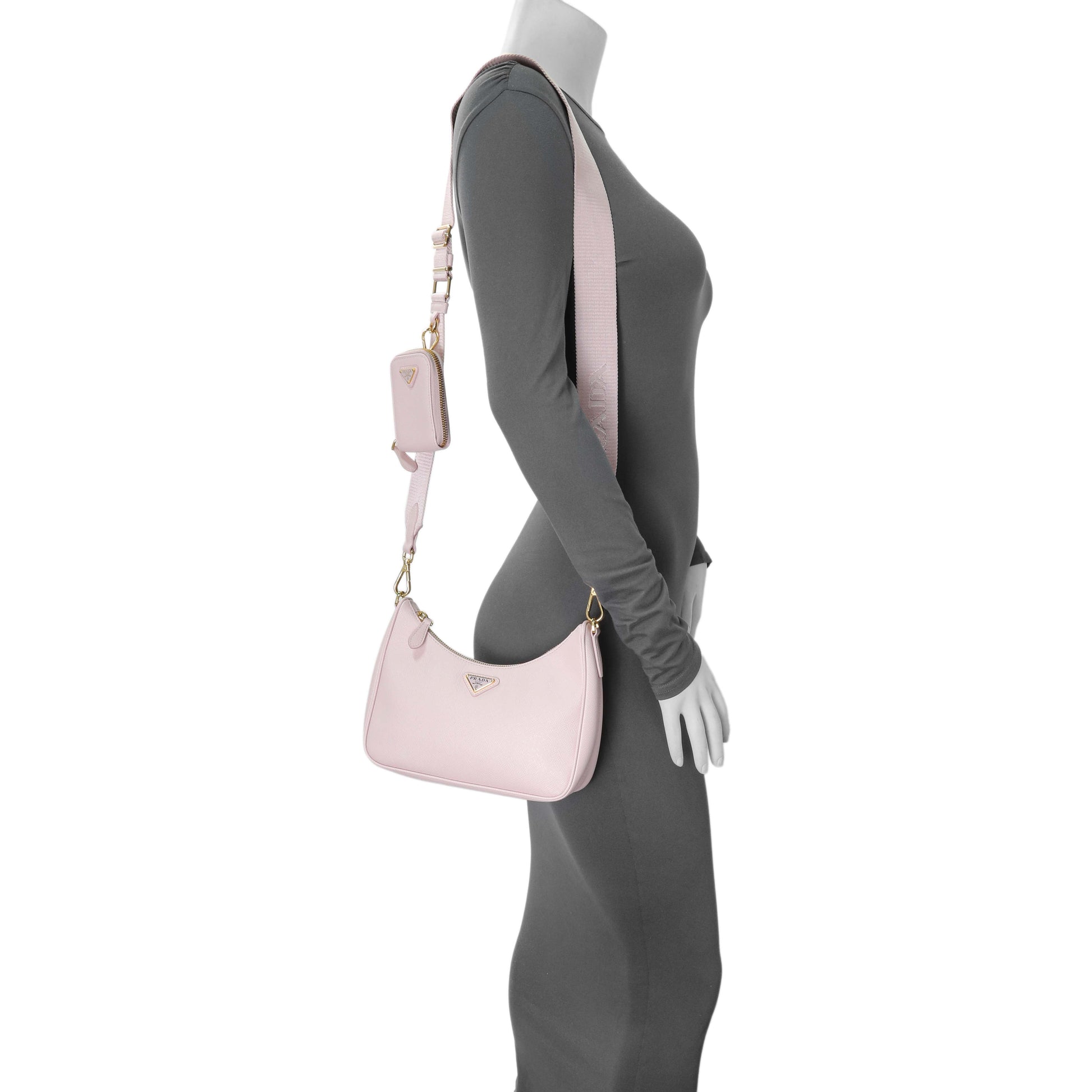 Exclusive Prada Pink Saffiano Re-Edition 2005 Shoulder Bag — Alternate View 8