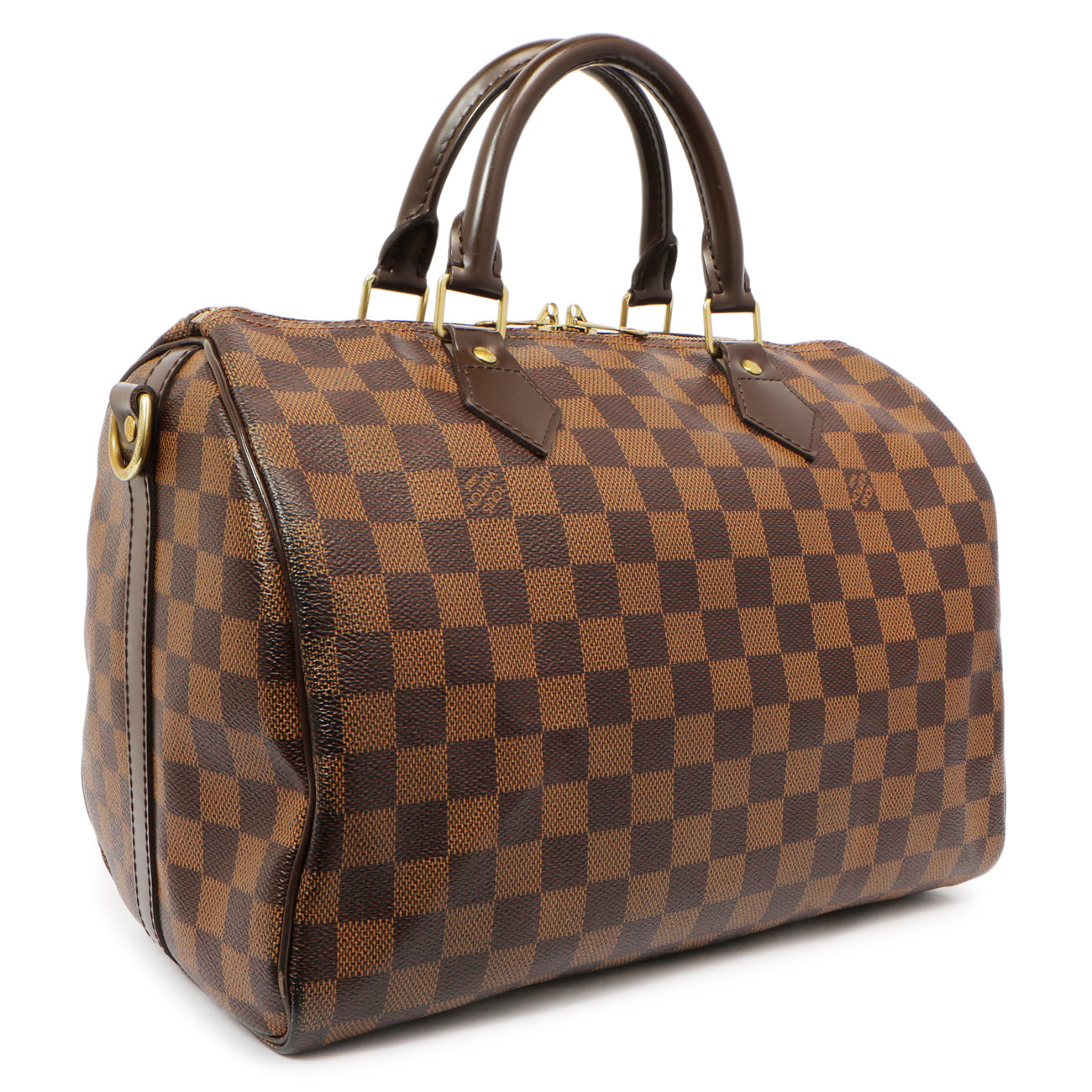 Exclusive Louis Vuitton Damier Ebene Speedy Bandouliere 30 — Side View