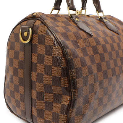 Exclusive Louis Vuitton Damier Ebene Speedy Bandouliere 30 — Alternate View 11