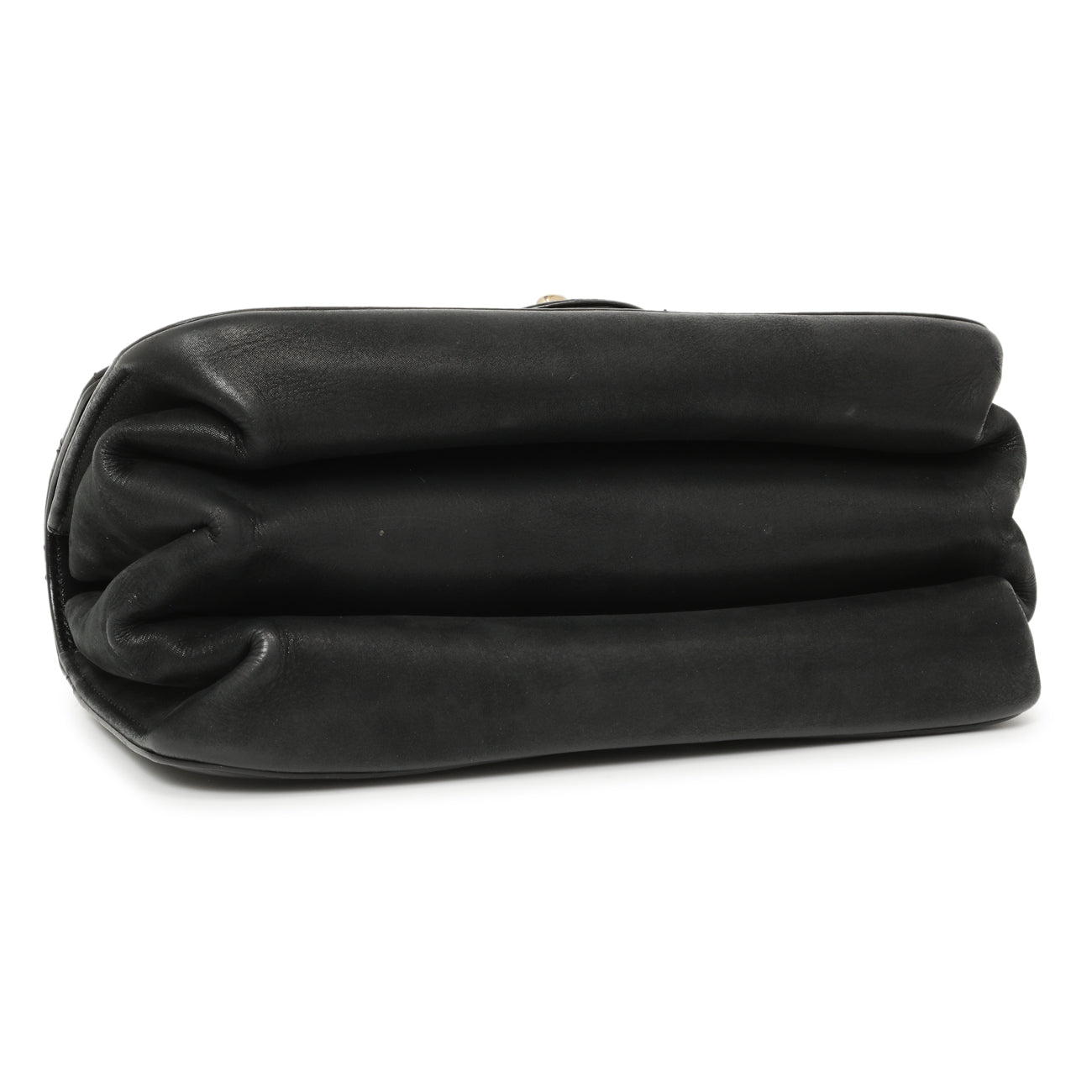 Exclusive Chanel Black Calfskin Quilted Small Straight Lined Flap — Back View