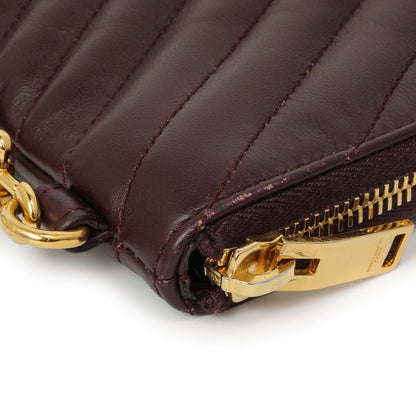 Exclusive Saint Laurent Burgundy Calfskin Matelasse Chevron Monogram Document Holder — Alternate View 7