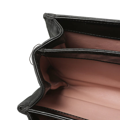 Exclusive Chanel Black Calfskin Quilted Small Straight Lined Flap — Alternate View 11