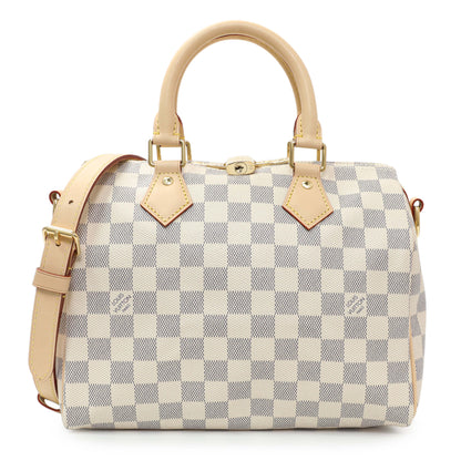 Exclusive Louis Vuitton Damier Azur Speedy Bandouliere 25 — Front View
