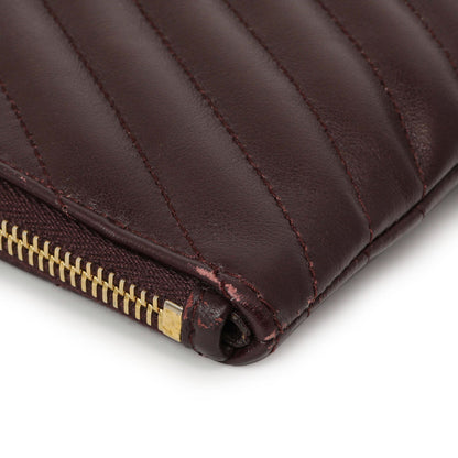Exclusive Saint Laurent Burgundy Calfskin Matelasse Chevron Monogram Document Holder — Alternate View 8