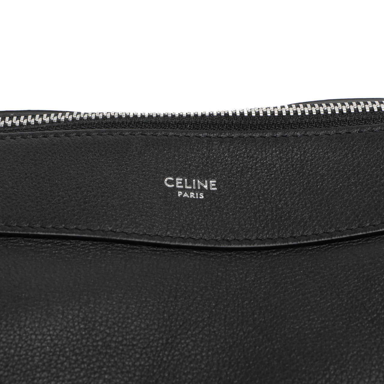 Exclusive Celine Black Calfskin Large Strap Romy — Detail View