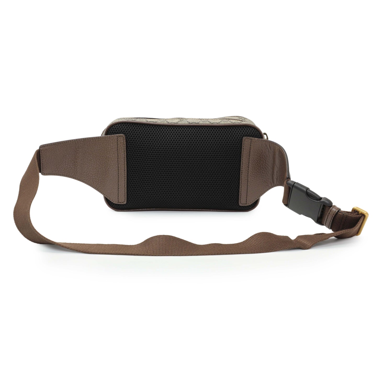 Exclusive Gucci Brown Soft GG Supreme Monogram Medium Ophidia Belt Bag — Side View