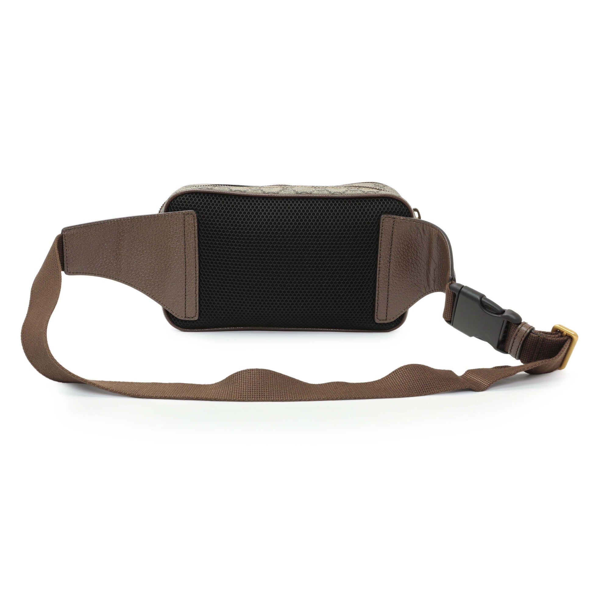Exclusive Gucci Brown Soft GG Supreme Monogram Medium Ophidia Belt Bag — Side View