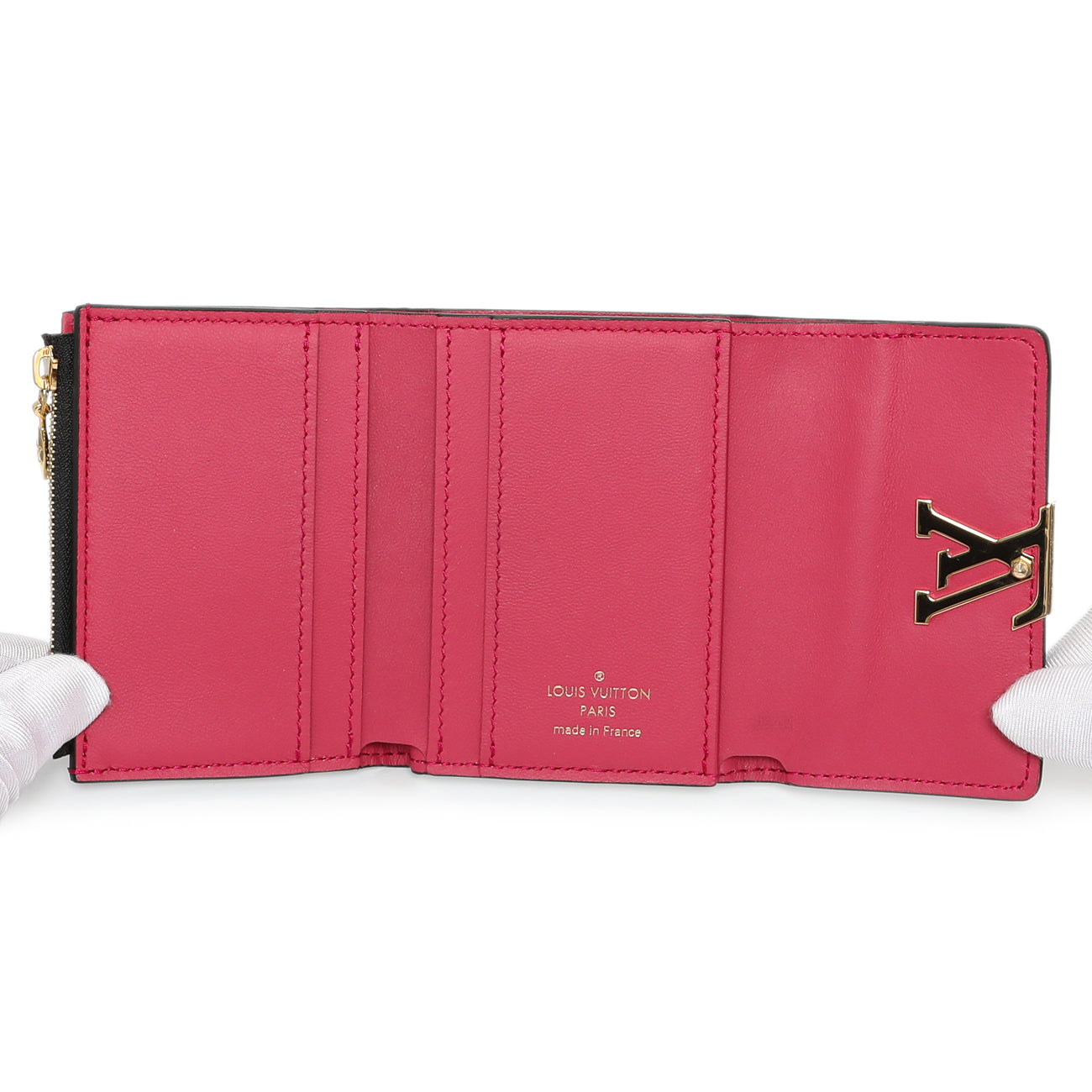 Exclusive Louis Vuitton Black Taurillon Capucines XS Wallet — Top View