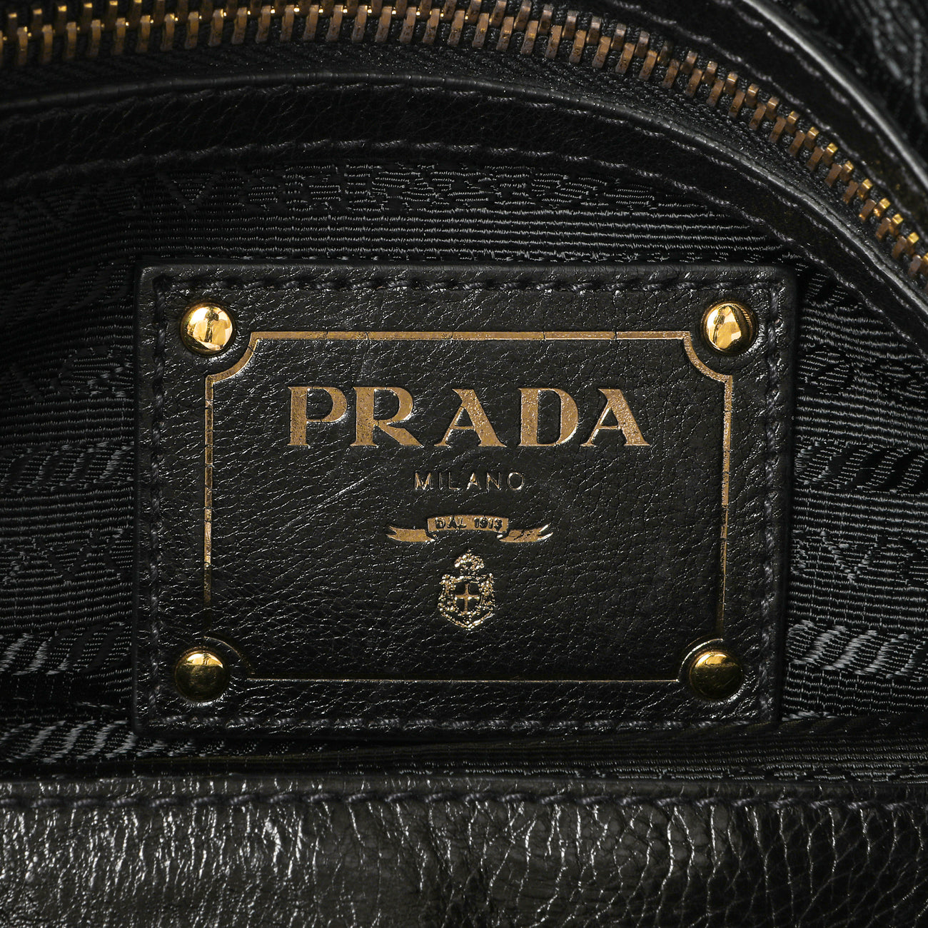 Exclusive Prada Black Nylon Pleated Hobo — Detail View