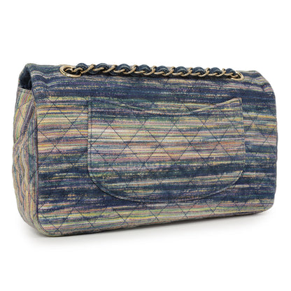 Exclusive Chanel Quilted Denim Medium Classic Double Flap — Side View