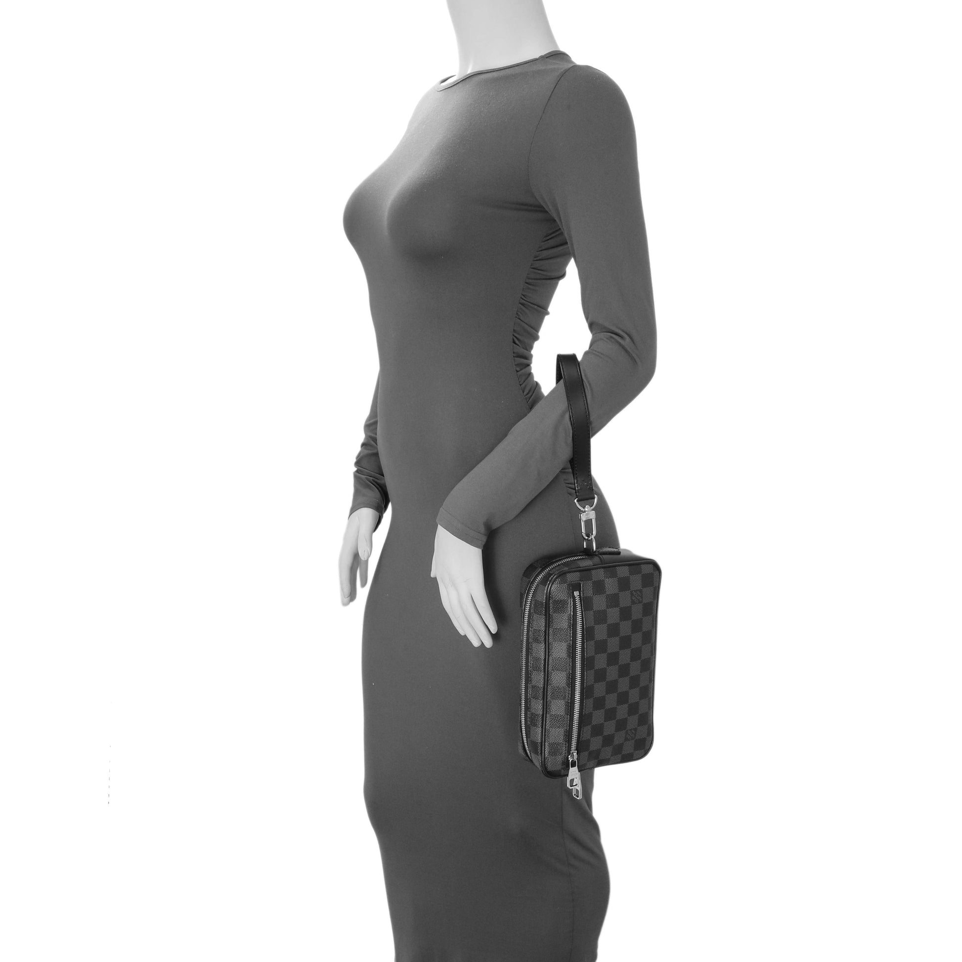 Exclusive Louis Vuitton Damier Graphite Kasai Clutch — Alternate View 7