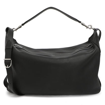 Exclusive Celine Black Calfskin Large Strap Romy — Front View