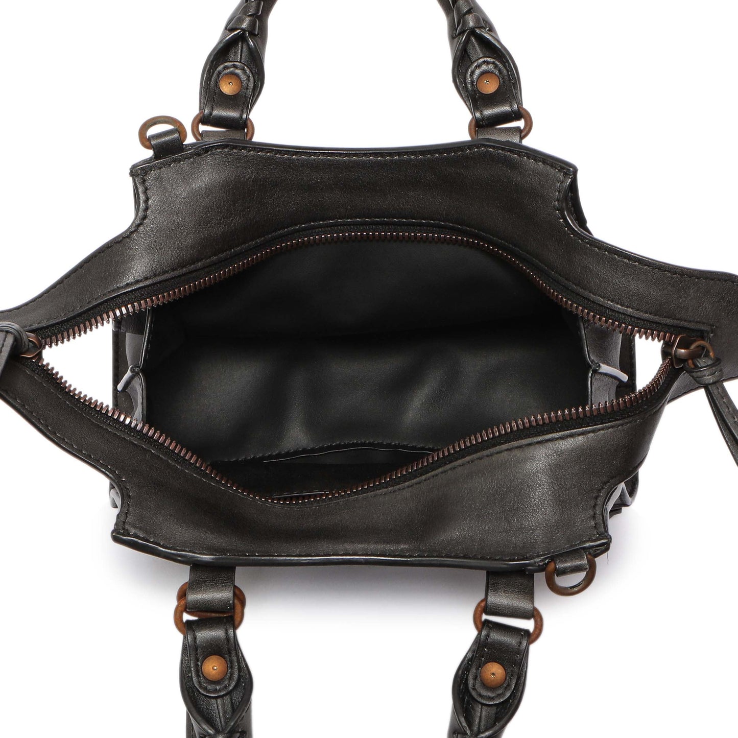 Exclusive Balenciaga Black Used Calfskin Mini Neo City — Alternate View 8