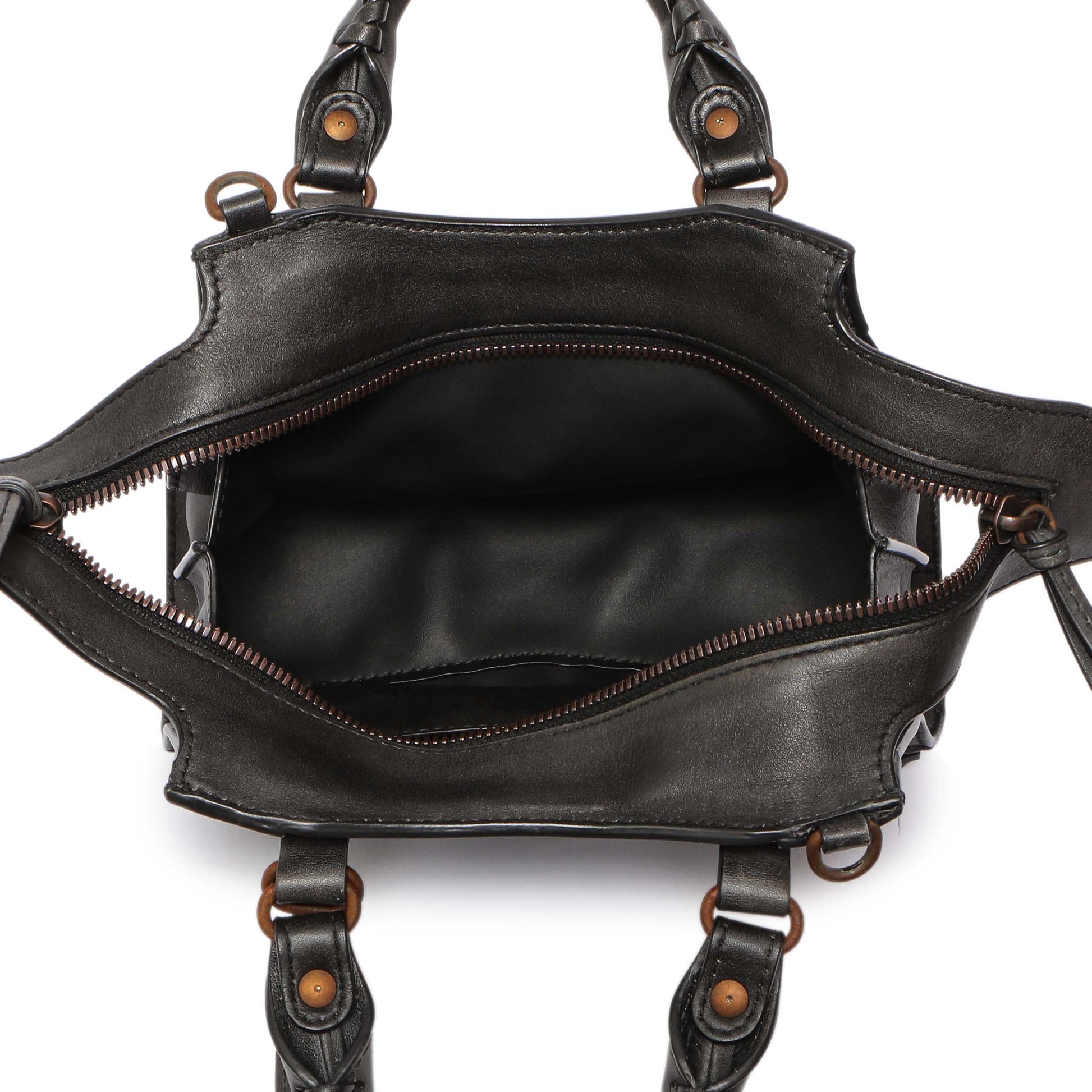 Exclusive Balenciaga Black Used Calfskin Mini Neo City — Alternate View 8