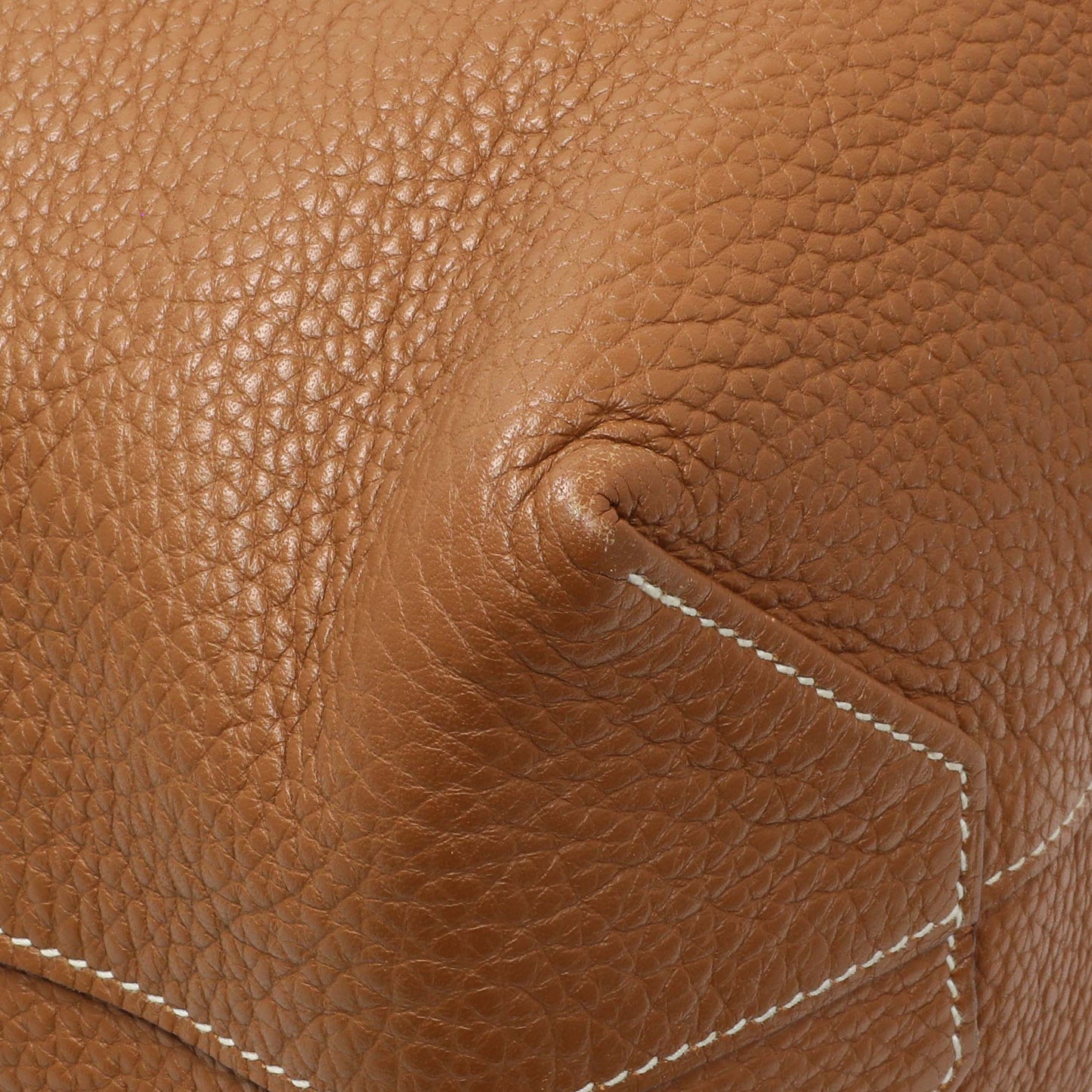 Exclusive Hermes Brown/Orange Taurillon Clemence Double Sens 45 Reversible Tote — Top View