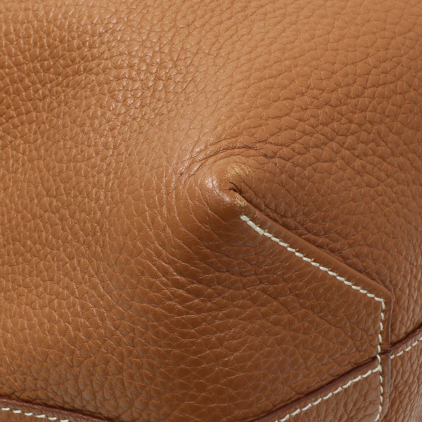 Exclusive Hermes Brown/Orange Taurillon Clemence Double Sens 45 Reversible Tote — Lifestyle View