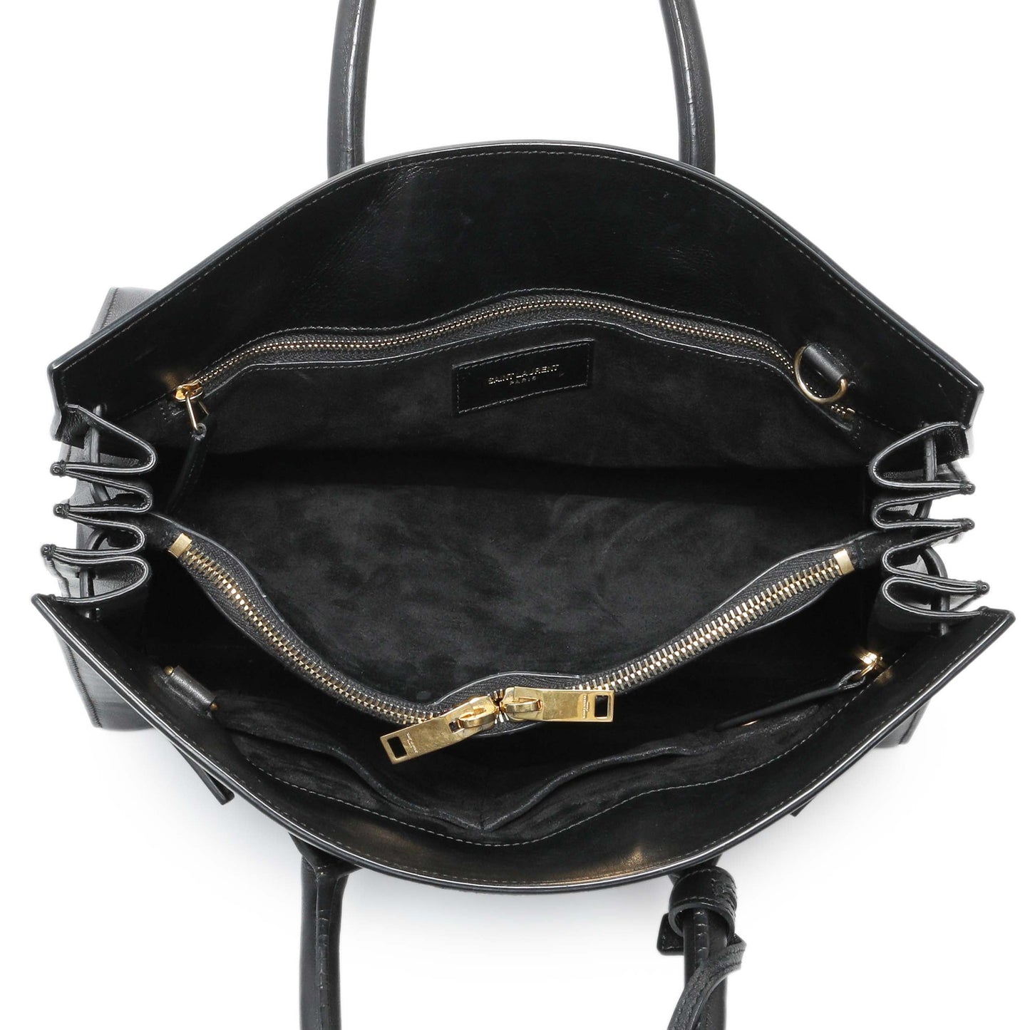 Exclusive Saint Laurent Black Calfskin Small Sac De Jour — Alternate View 8