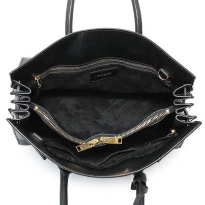 Exclusive Saint Laurent Black Calfskin Small Sac De Jour — Alternate View 8