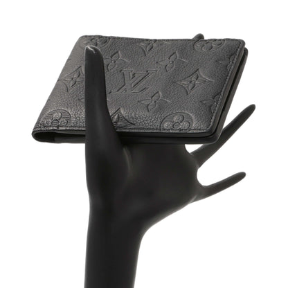 Exclusive Louis Vuitton Calfskin Monogram Shadow Multiple Wallet Black — Lifestyle View
