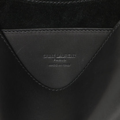 Exclusive Saint Laurent Black Calfskin Small Kaia Satchel — Lifestyle View