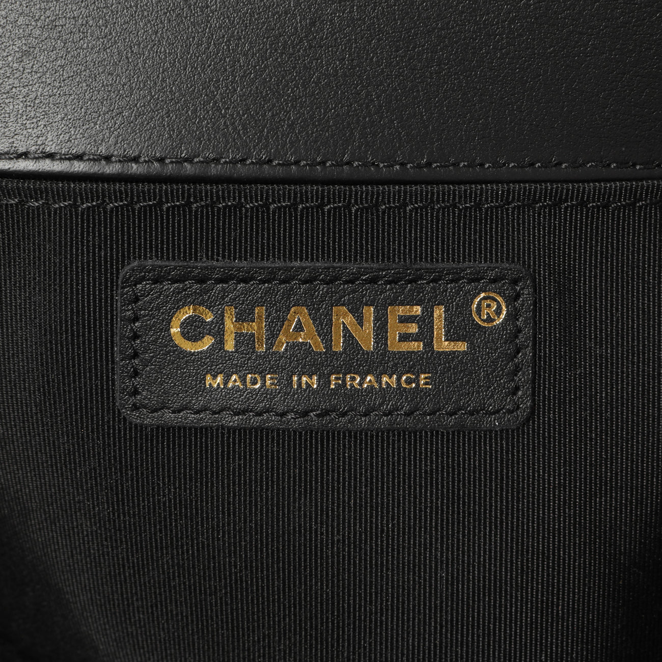 Exclusive Chanel Black Calfskin Chevron Quilted Medium Boy Bag — Lifestyle View