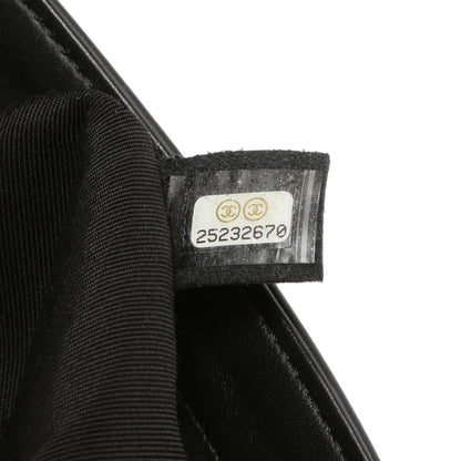 Exclusive Chanel Black Calfskin Chevron Quilted Medium Boy Bag — Alternate View 7
