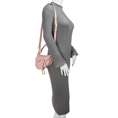 Exclusive Christian Dior Antique Rose Grained Calfskin Mini Saddle Bag — Alternate View 8