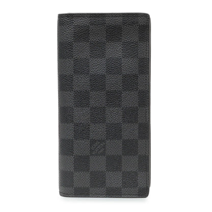 Exclusive Louis Vuitton Damier Graphite Brazza Wallet — Front View