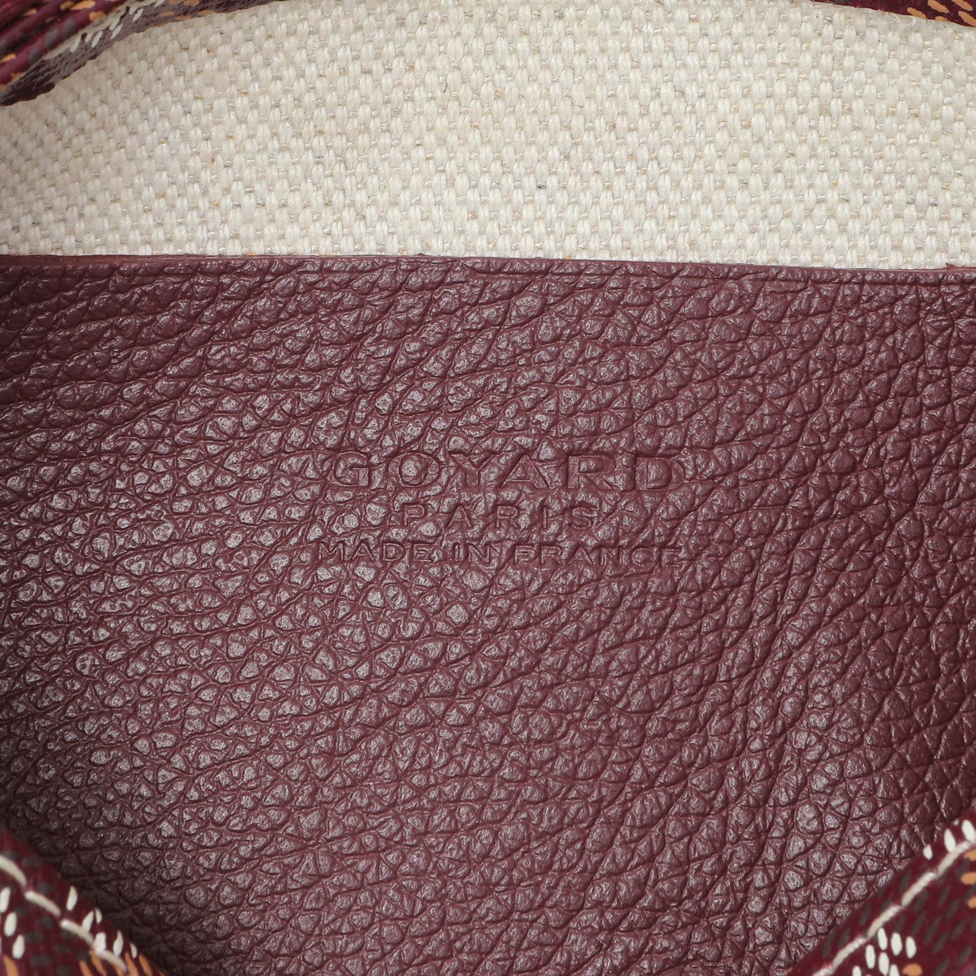 Exclusive Goyard Burgundy Goyardine Plumet Wallet Clutch — Alternate View 9