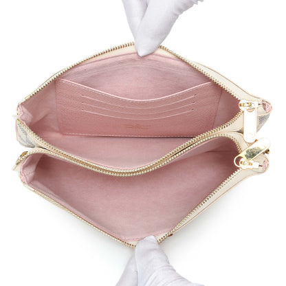 Exclusive Louis Vuitton Damier Azur Double Zip Pochette — Top View