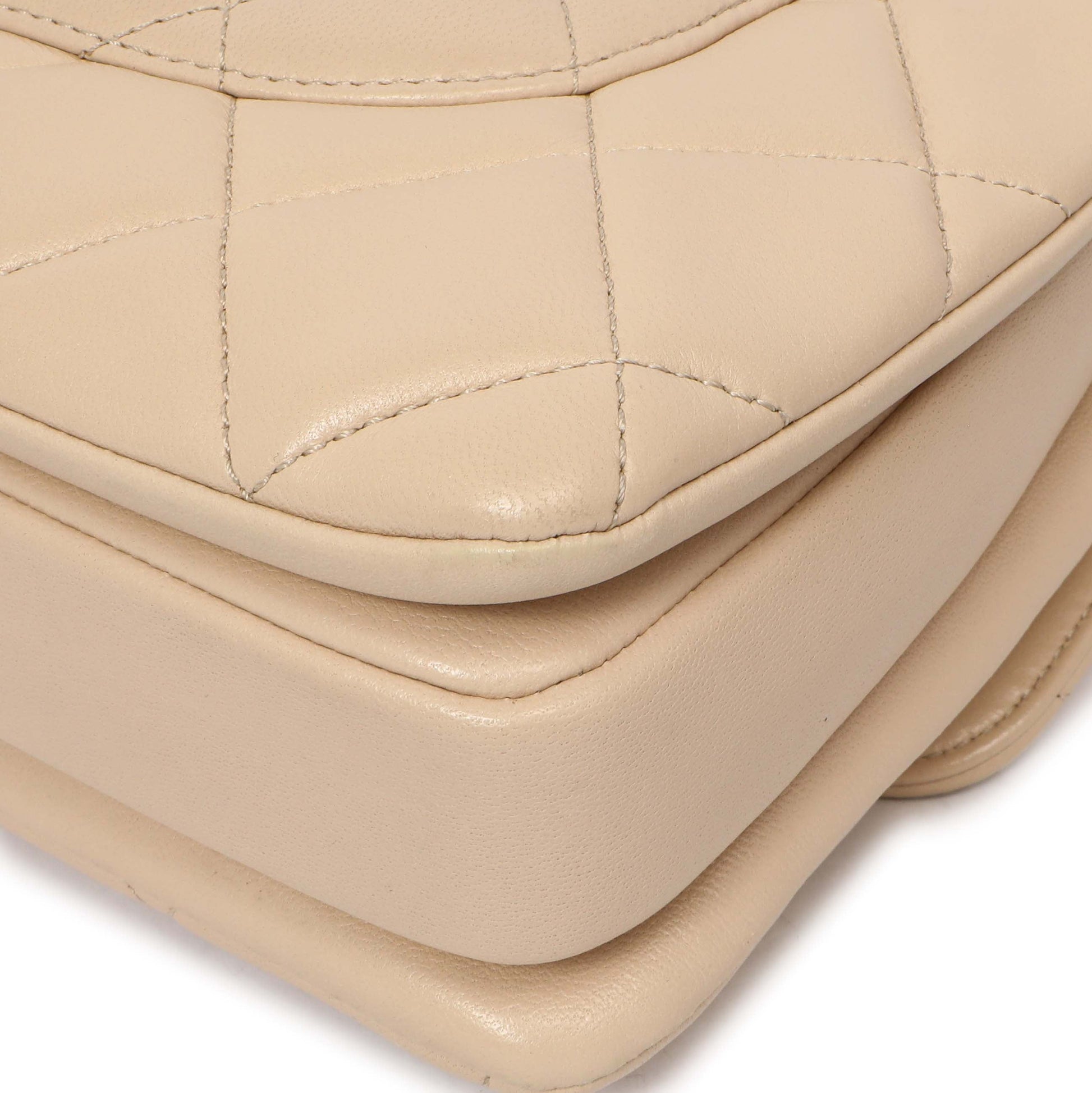 Exclusive Chanel Beige Quilted Lambskin Small Trendy CC Flap Handle Bag — Alternate View 7