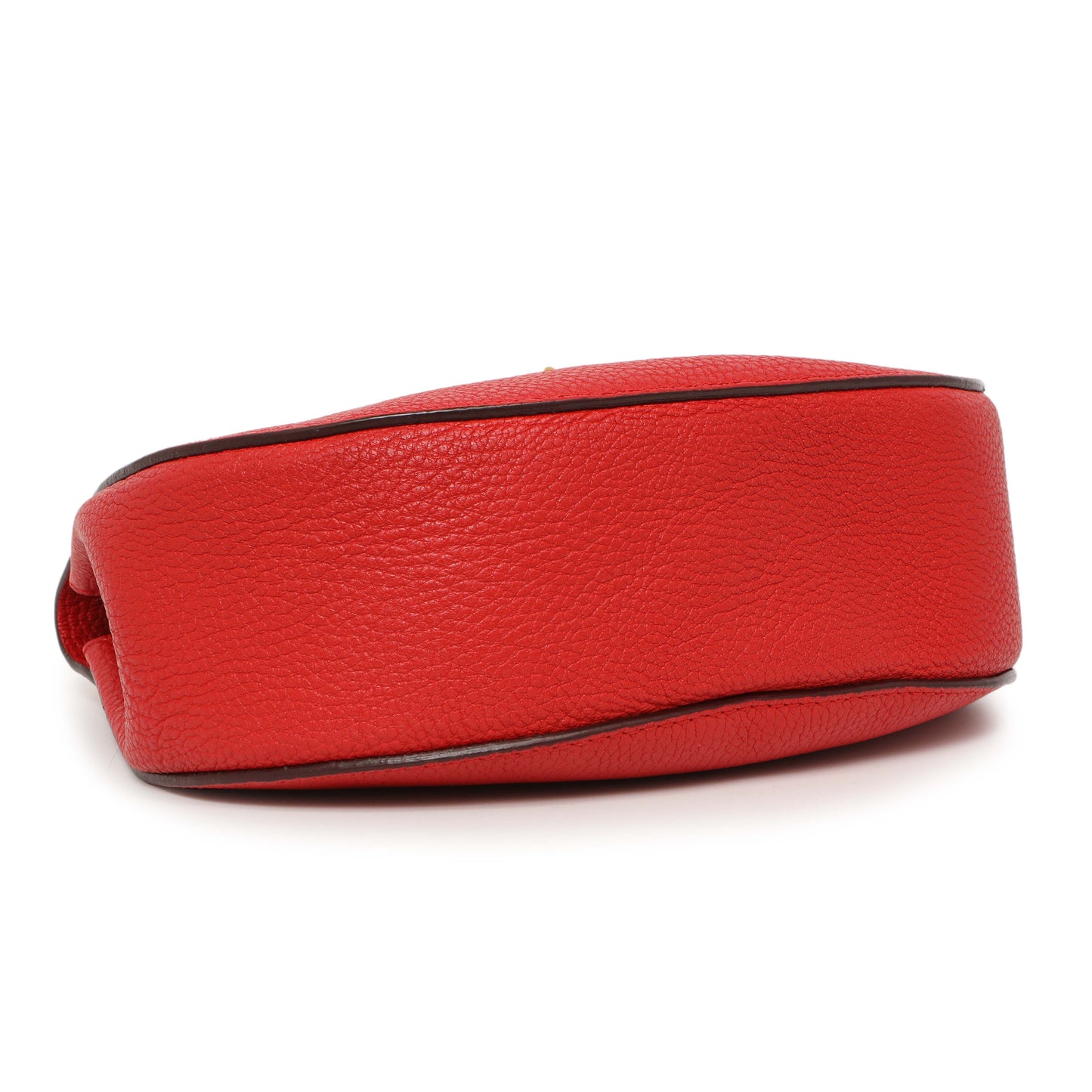 Exclusive Chloe Red Grained Lambskin Drew Shoulder Bag — Top View