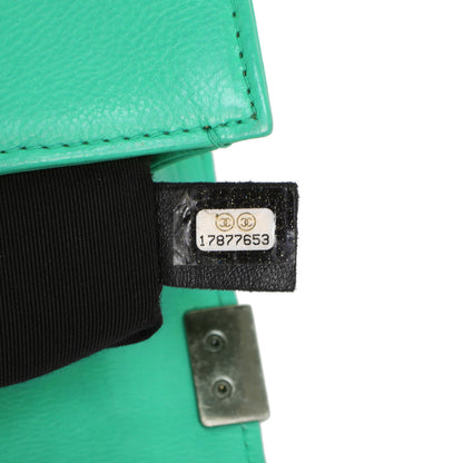 Exclusive Chanel Green Calfskin Small Boy Bag — Detail View