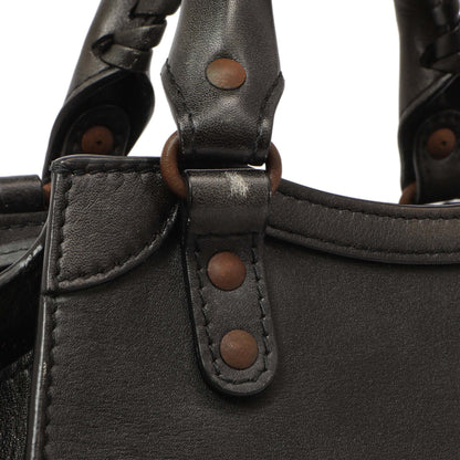 Exclusive Balenciaga Black Used Calfskin Mini Neo City — Alternate View 11